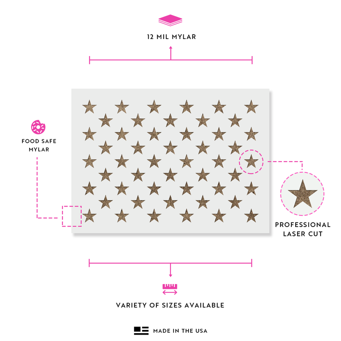 50 Stars Stencil