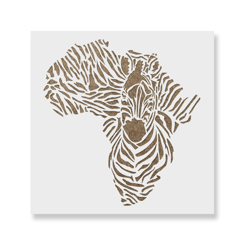 Africa Zebra Stencil, Detailed stencil design of Africa with a Zebra africa-zebra-stencil-detailed-stencil-design-of-africa-with-a-zebra