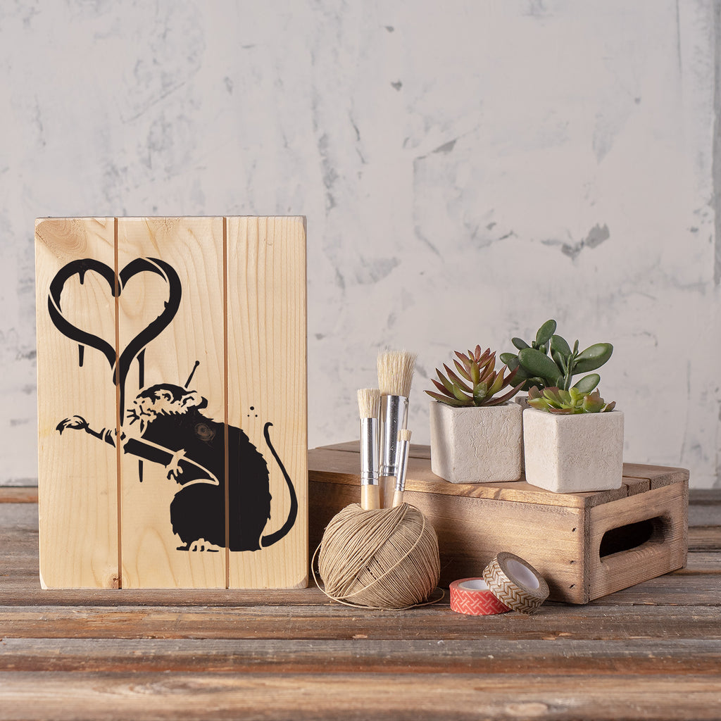 Banksy Love Rat Stencils - Stencil Revolution