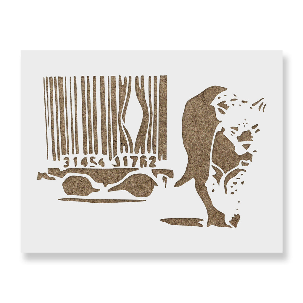 Barcode Tiger Banksy Stencils - Stencil Revolution