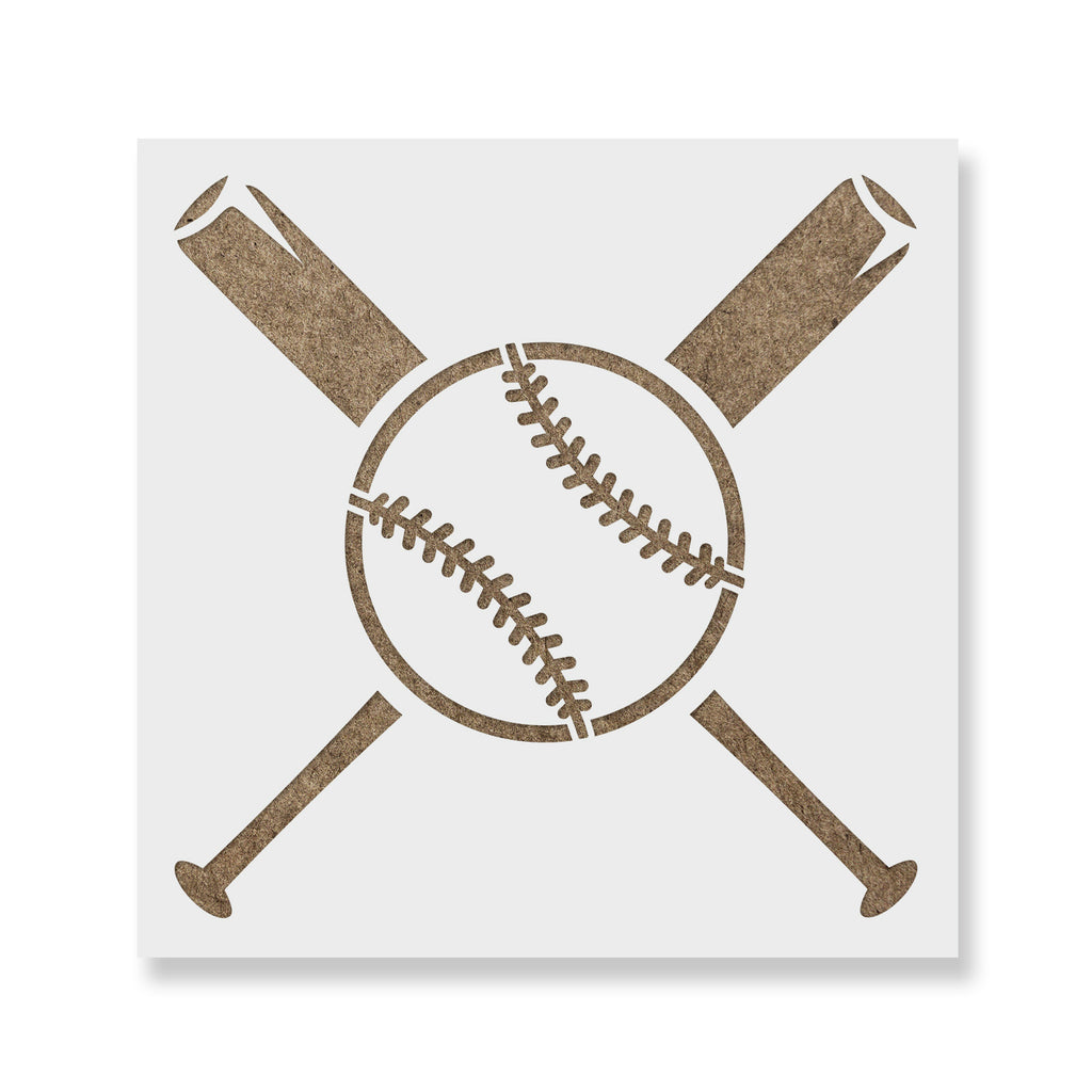 Baseball and Bats Stencil, Stencils for Baseball crafting baseball-and-bats-stencil-stencils-for-baseball-crafting