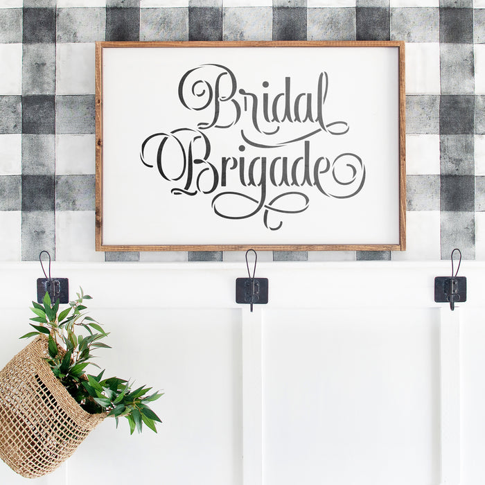 Bridal Brigade Wedding Label Stencil