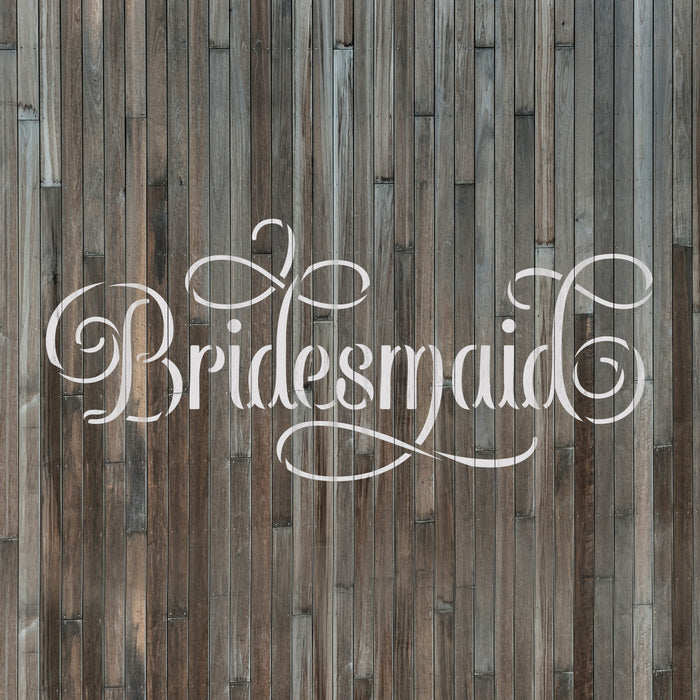Bridesmaid Wedding Label Stencil