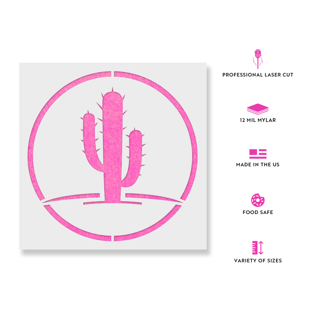 Cactus Stencil for Painting and Crafting