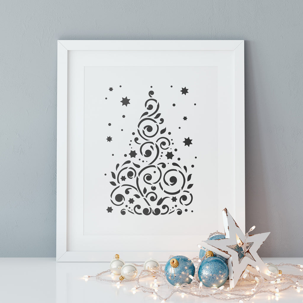 Christmas Tree Stencil – Get your holiday craft on with this Christmas ...