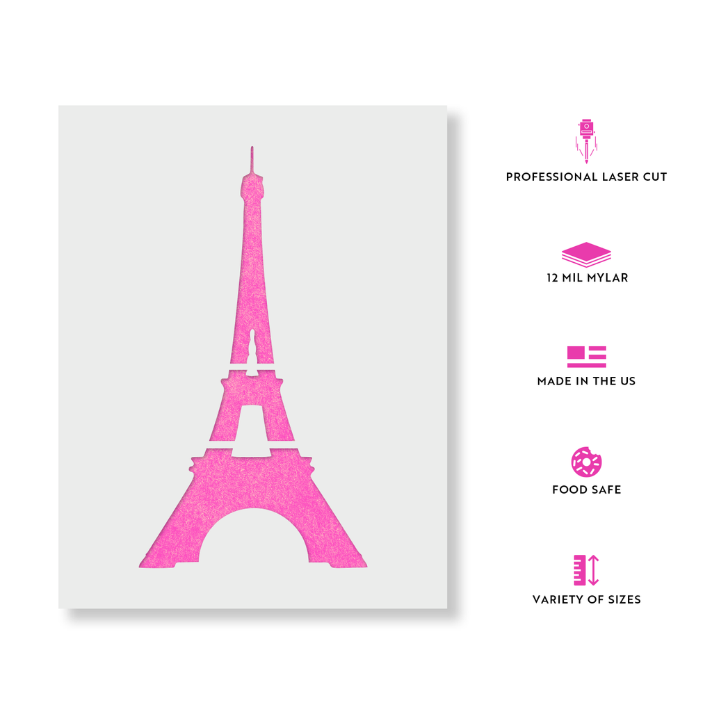 Laser-cut Eiffel Tower Stencil - French Themed Stencil Template laser-cut-eiffel-tower-stencil-french-themed-stencil-template