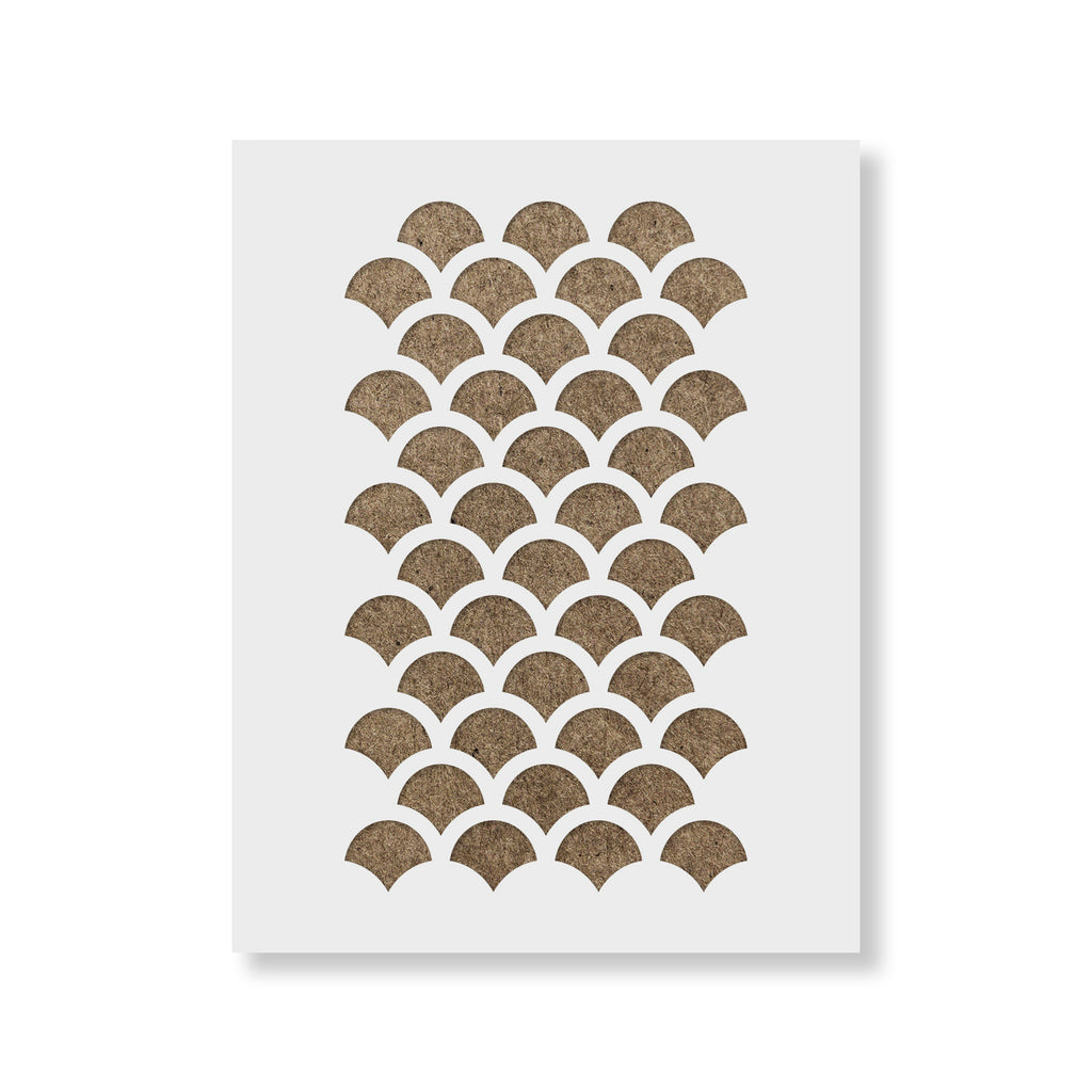 Fish Scale Stencil for Walls - Mermaid Style Scale Stencil for Home Decor for Free Printable Mermaid Scale Stencil