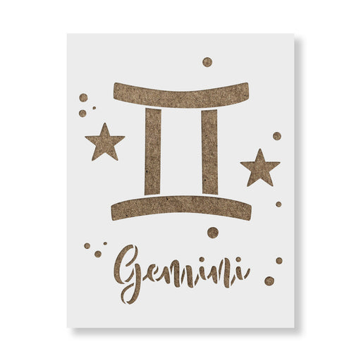 Gemini Zodiac Symbol Stencil