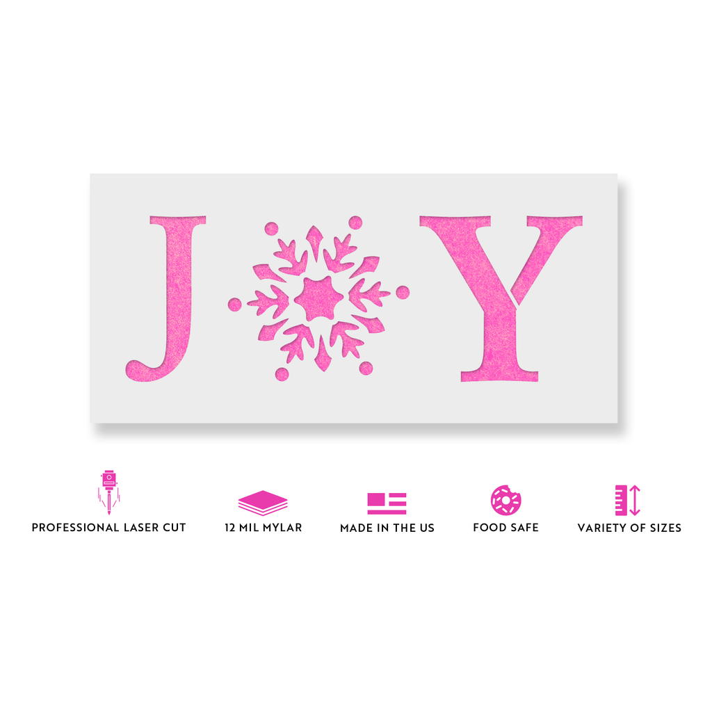 Joy Snowflake Stencil Template - Stencil for Wood Signs and DIY Projects joy-snowflake-stencil-template-stencil-for-wood-signs-and-diy-projects