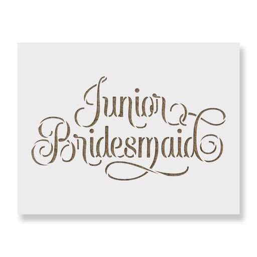 Junior Bridesmaid Wedding Label Stencil