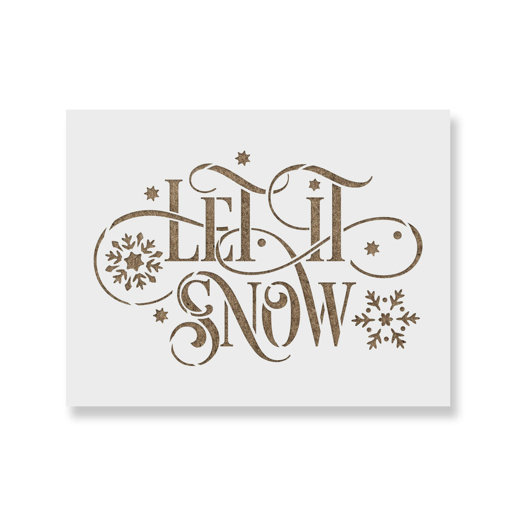 Let It Snow Stencil for Winter Crafts - Perfect Stencil for Wood Signs let-it-snow-stencil-for-winter-crafts-perfect-stencil-for-wood-signs