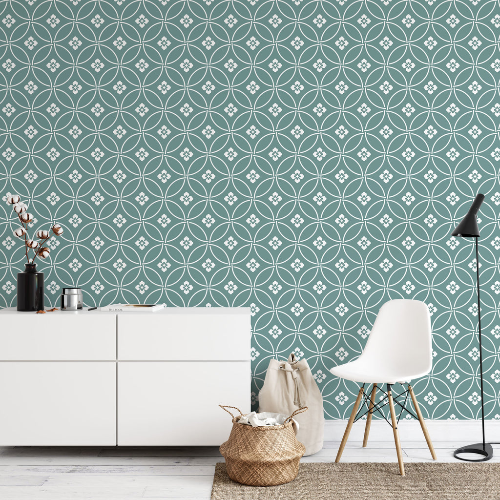Louie Flower Pattern Wall Stencils - Stencil Revolution