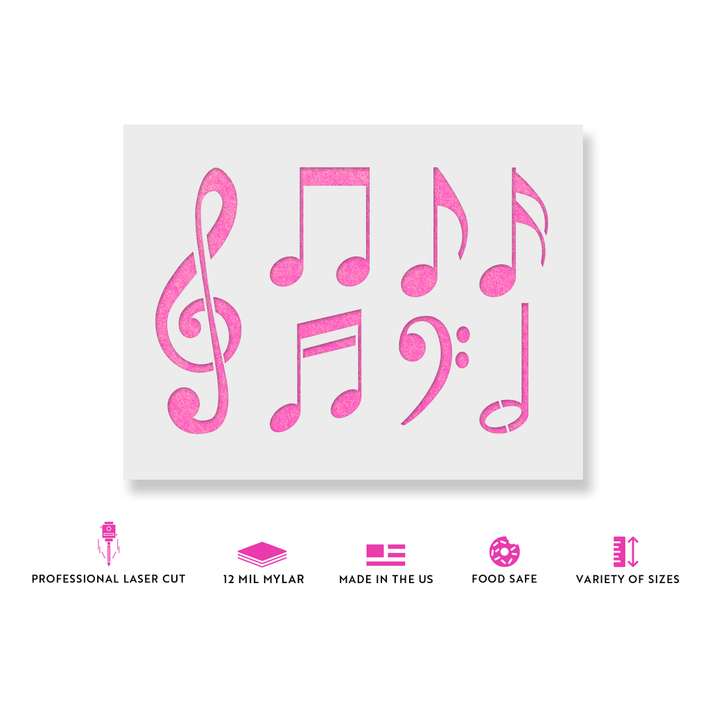 Music Notes Stencil for Crafting - Durable Stencils of Various Music Notes music-notes-stencil-for-crafting-durable-stencils-of-various-music-notes