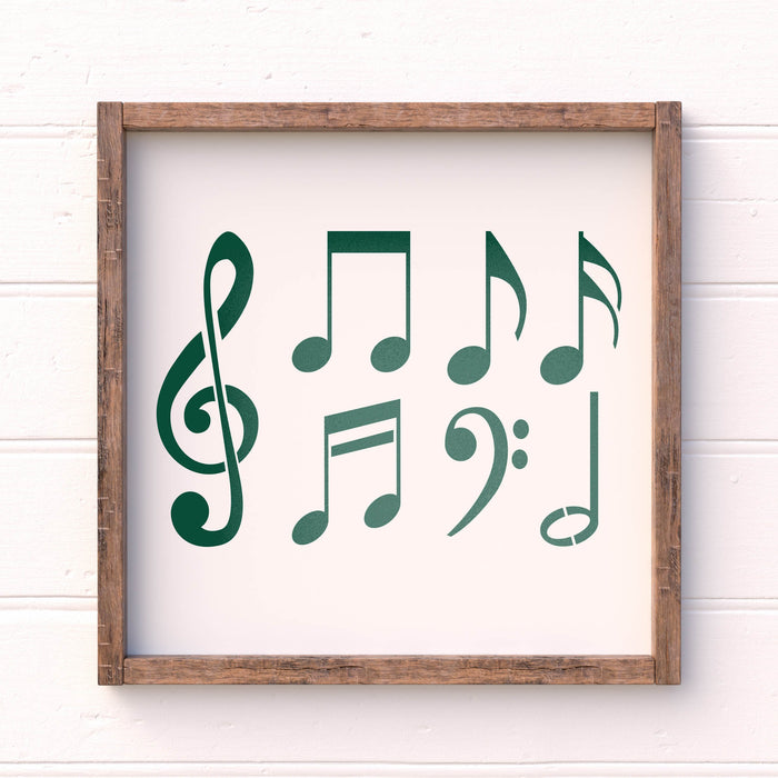 Music Notes Stencil