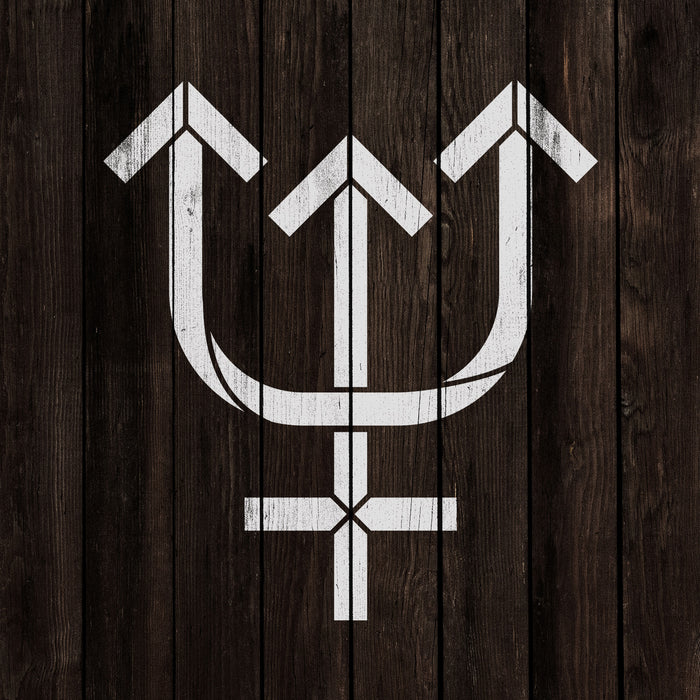 Neptune Astrology Symbol Stencil