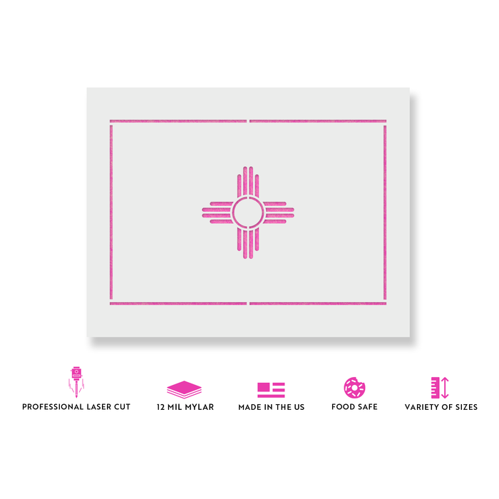 New Mexico State Flag Stencil