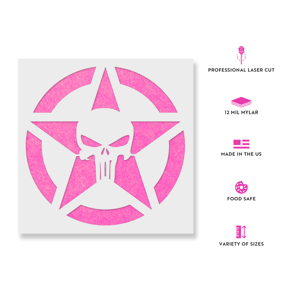 Punisher Skull Star Stencils - Stencil Revolution punisher-skull-star-stencils-stencil-revolution