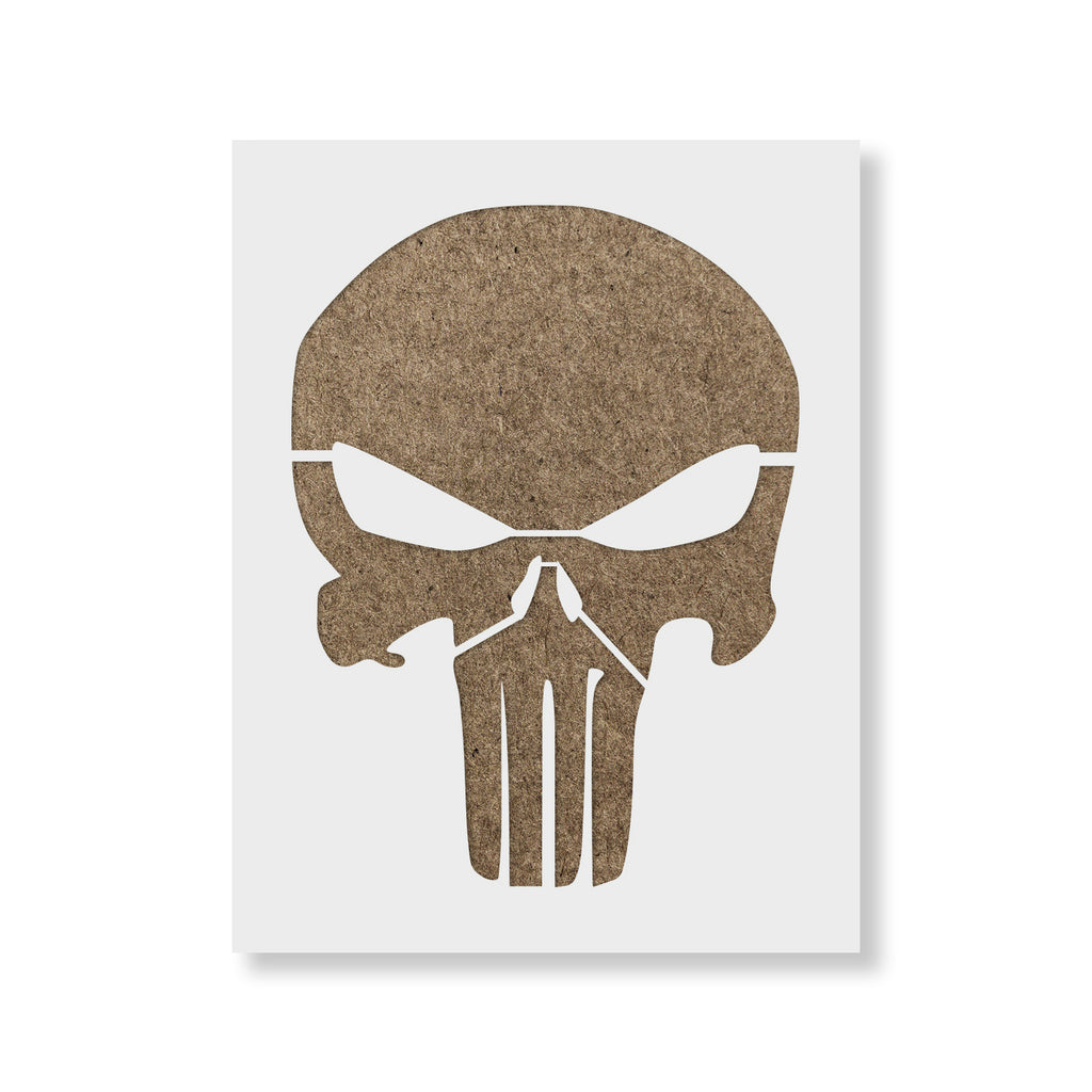 Punisher Stencil Design on Durable Mylar - Reusable Skull Stencil punisher-stencil-design-on-durable-mylar-reusable-skull-stencil