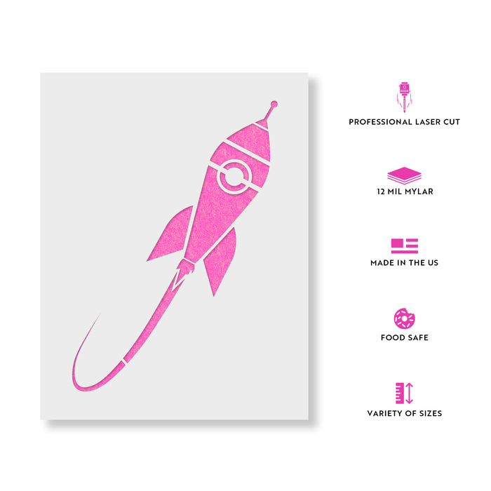 Rocket Ship Stencil