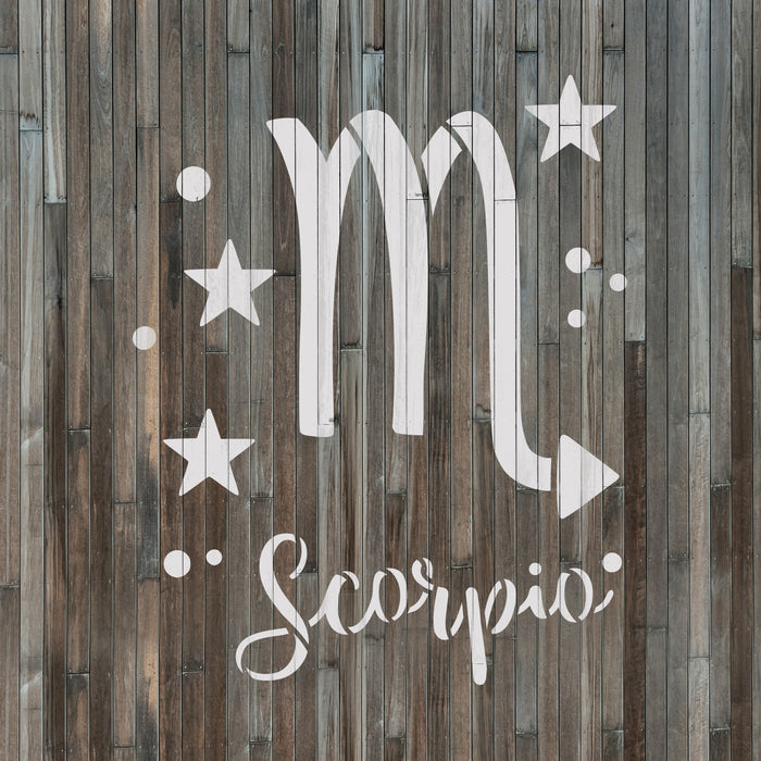 Scorpio Zodiac Symbol Stencil