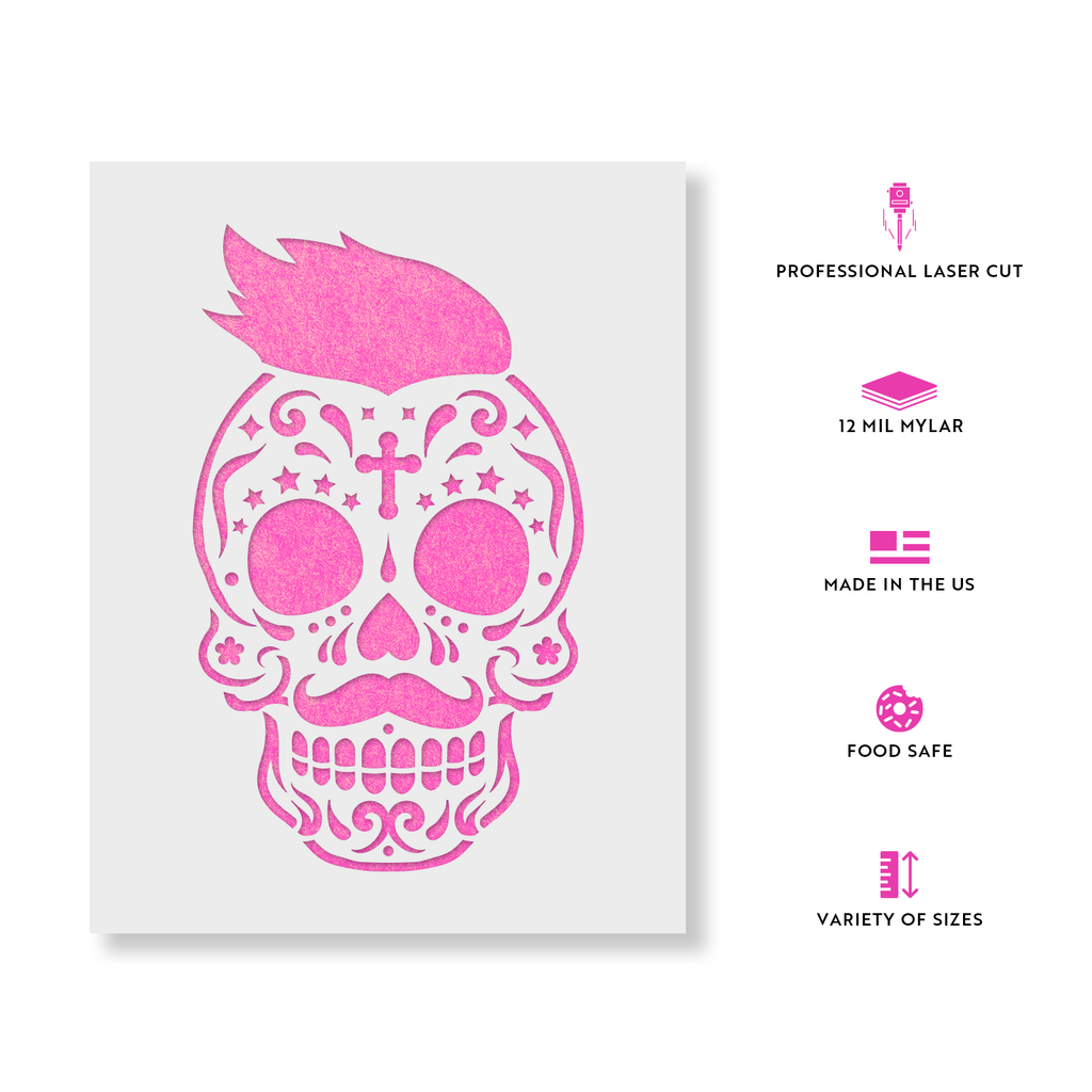 Sugar Skull James Stencils - Stencil Revolution sugar-skull-james-stencils-stencil-revolution