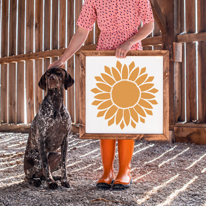 Sunflower Stencil
