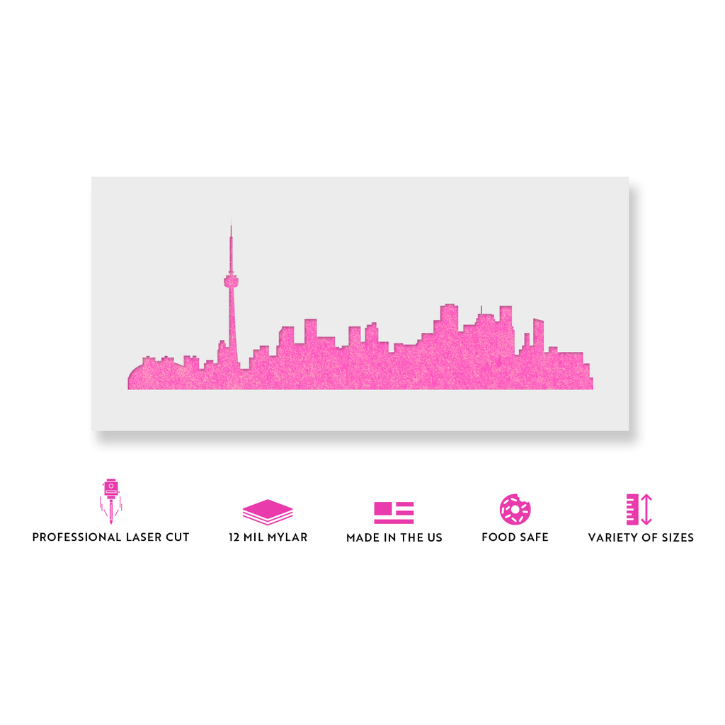 Autocollant Vinyle Skyline De Toronto - Décoration Murale Monuments Historiques | Décalcomanie Coupée