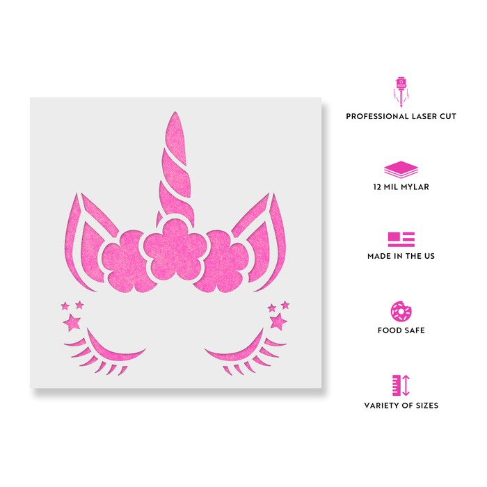 Unicorn Head Stencil