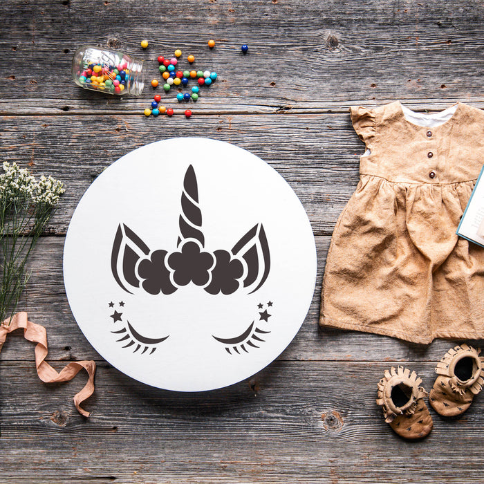 Unicorn Head Stencil