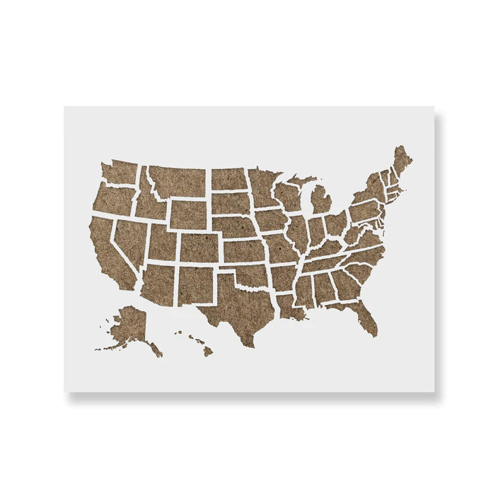 United States Map Stencil