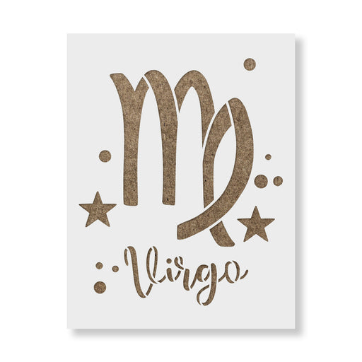 Virgo Zodiac Symbol Stencil