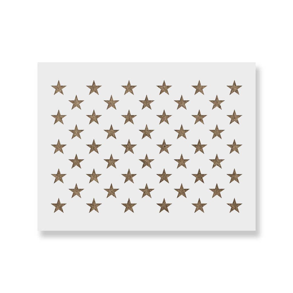50 Stars Stencil with Multiple Sizes Available - 100% Made in USA