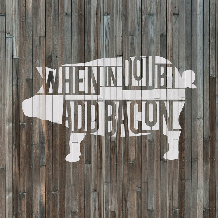 Add Bacon Pig Stencil