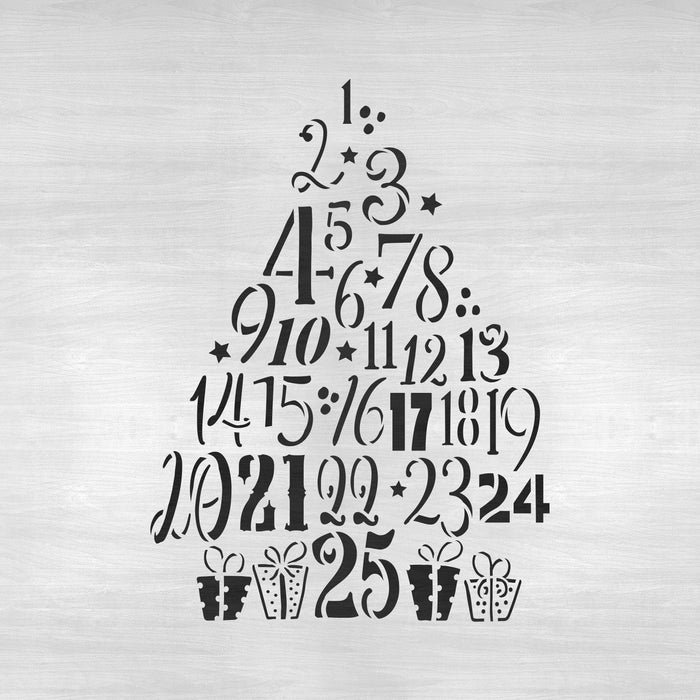 Advent Calendar Tree Stencil