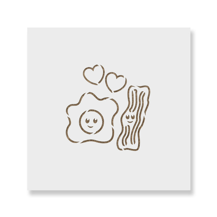 Bacon And Eggs Cookie Stencil