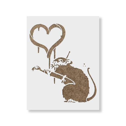 Banksy Love Rat Stencil