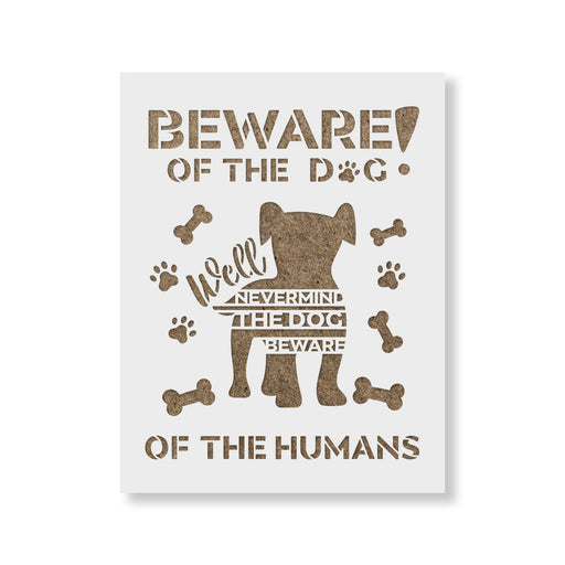 Beware Of Cute Dog Stencil