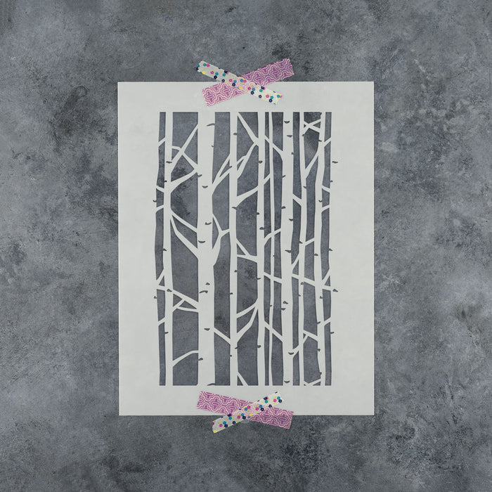 Birch Tree Stencil