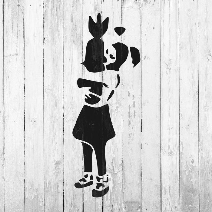 Bomb Hugger Banksy Stencil