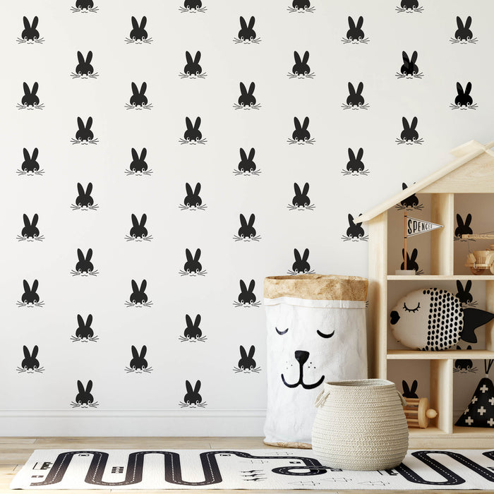 Bunny Pattern Wall Stencil