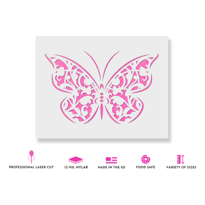 Butterfly Gothic Stencil