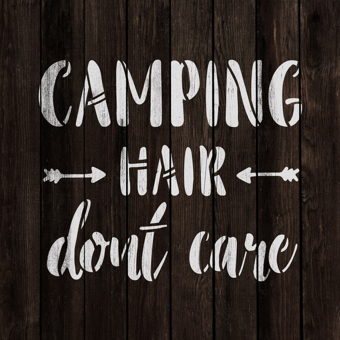 Camping Hair Stencil