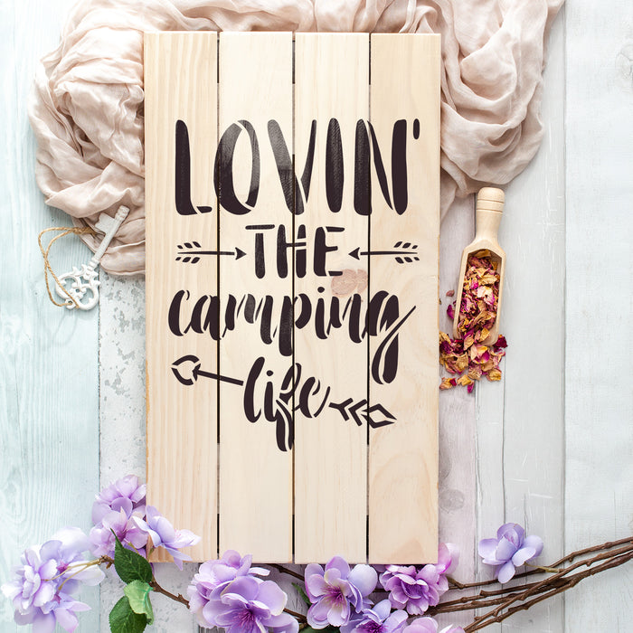 Camping Life Stencil