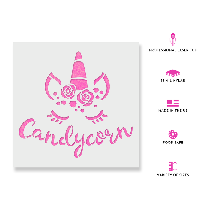 Candycorn Unicorn Stencil