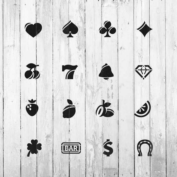 Casino and Gambling Stencil