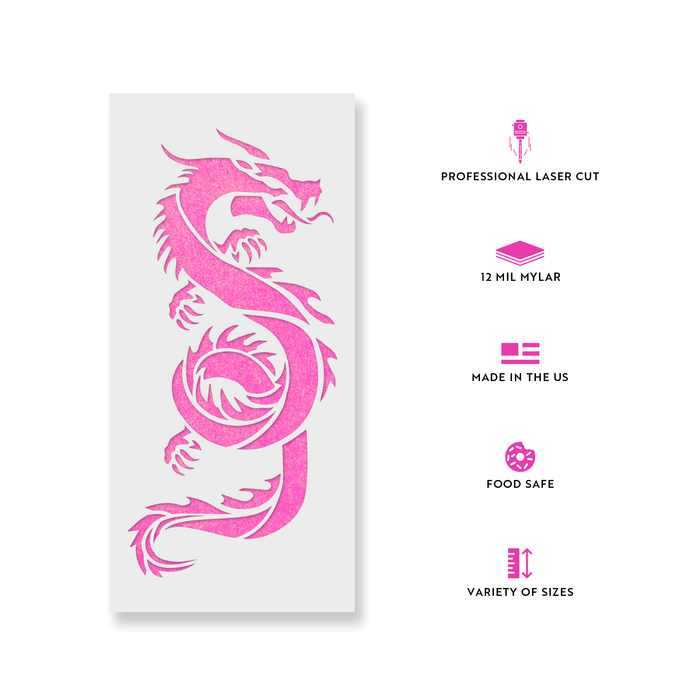 Chinese Dragon Stencil