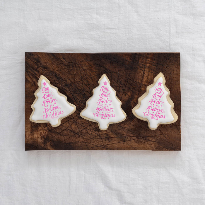 Christmas Tree Words Cookie Stencil