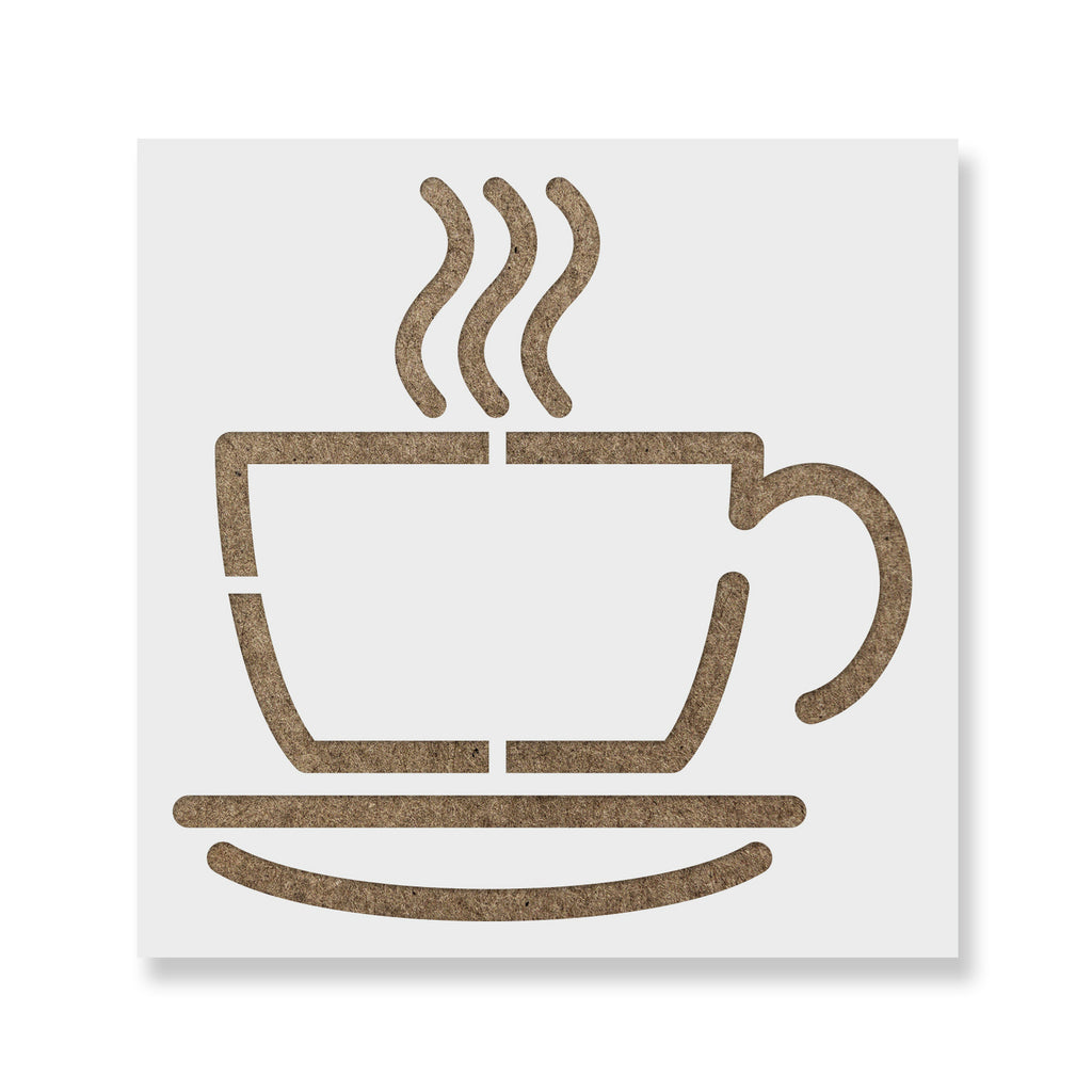 Coffee Cup Stencil - Great stencil of a coffee mug cup