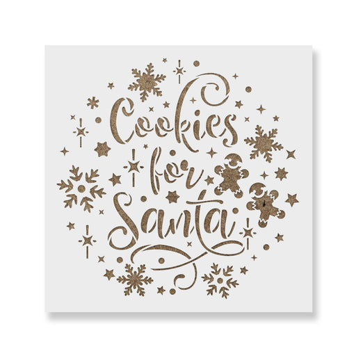 Cookies For Santa Gingerbread Stencil