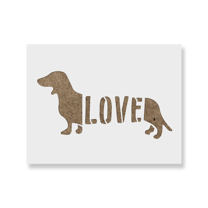 Dachshund Dog Love Stencil